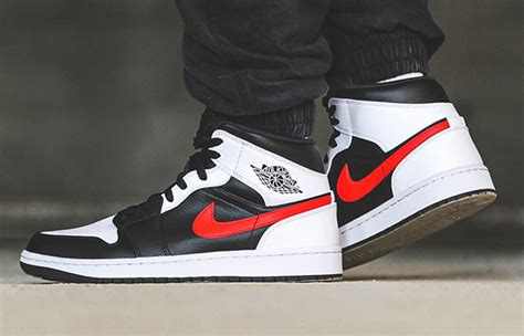 Air Jordan 1 Mid Black Chile Red White 554724 075 Where To Buy Fastsole