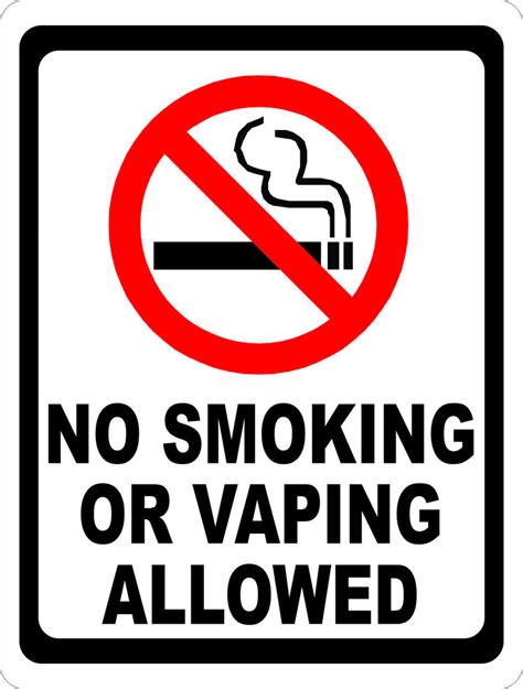 No Smoking Or Vaping Allowed Sign Signs By Salagraphics