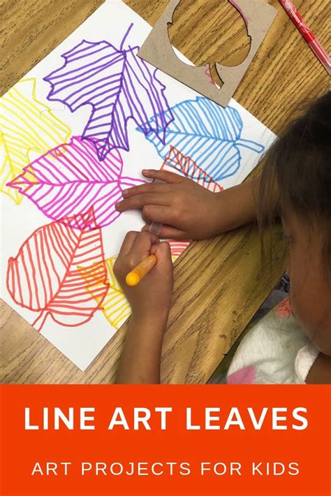 Line Art Project Leaves · Art Projects For Kids