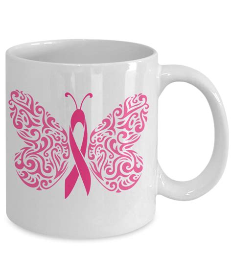 Breast Cancer Awareness Mug Breast Cancer Pink Awareness Etsy