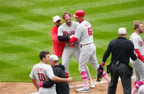 Bryce Harper Tries To Fight The Entire Rockies Roster Sets Off Brawl