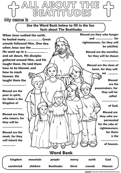 Free Printable Beatitudes Coloring Pages Pennington