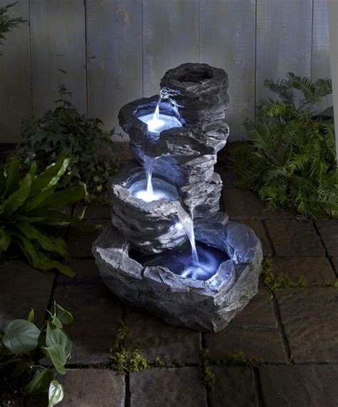 Outdoor Water Fountains With Lights Fountain Design Ideas