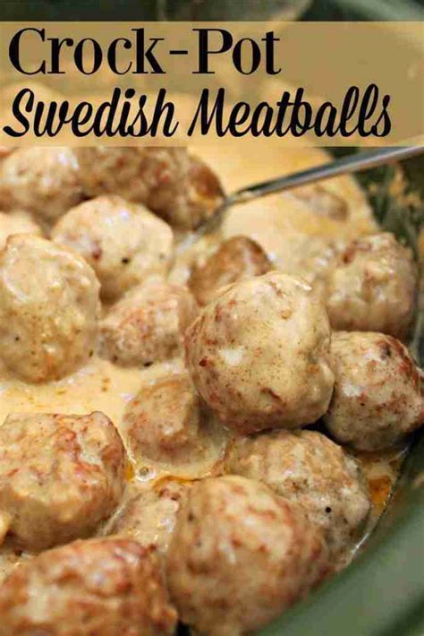 Super Simple Crock Pot Swedish Meatballs