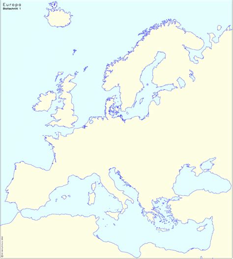 Europe Map Blank No Borders Blank Map Of Europe 2015 By Xgeograd On