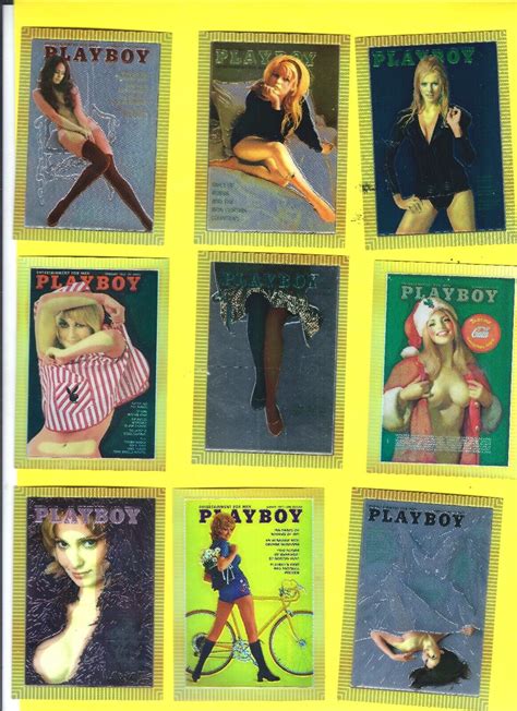 9 PLAYBOY CHROMIUM COVER CARDS SEE SCAN FOR VOL NUMBER AND YEAR
