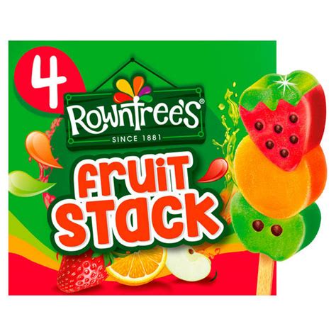 Rowntrees Fruit Stack 4 X 70ml Ice Lollies Iceland Foods