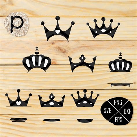 Disney Crown Svgprincess Crown Svgcrown Monogram Svgroyal Etsy