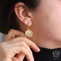 925 Silver Dove Style Designer Earrings with Ruby | NUSRETTAKI