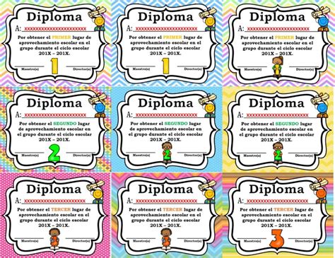 Maravillosos Diplomas Editables Para Premiar A Nuestros Alumnos Más