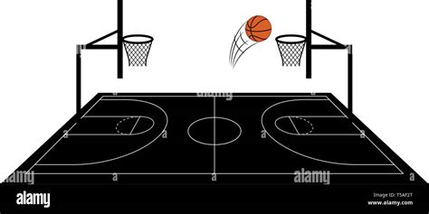 Side View Of A Basketball Court Stock Vector Image And Art Alamy
