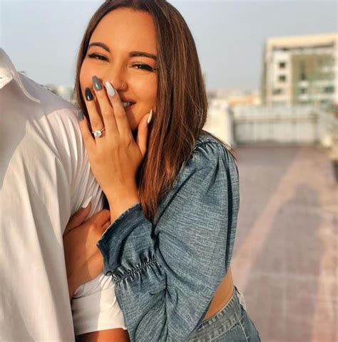 Sonakshi Sinhas Engagement Flaunts A Diamond Ring Poses With A Mystery Man Calls It Big Day