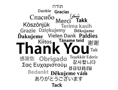 Thank You In Many Languages Thank You For Your Kindness Pinterest