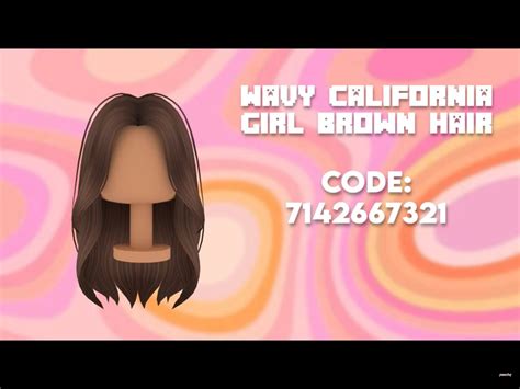 Brown Hair Bloxburg Brown Hair Roblox Roblox Codes California Hair