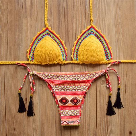 beach bathing suit lace handmade crochet bikini flowers my xxx hot girl