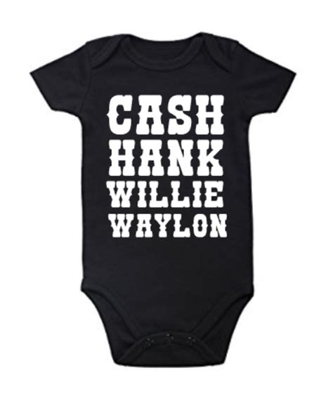 Cash Hank Willie Waylon Baby Bodysuit Baby Boy Outfits Cowboy Baby