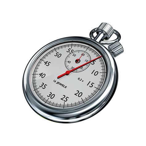 Silver Stopwatch On White Background Stock Images
