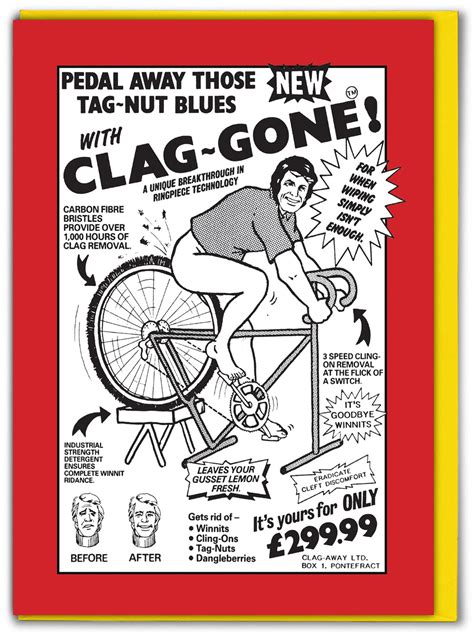 Clag Gone Viz Advert Funny Birthday Card