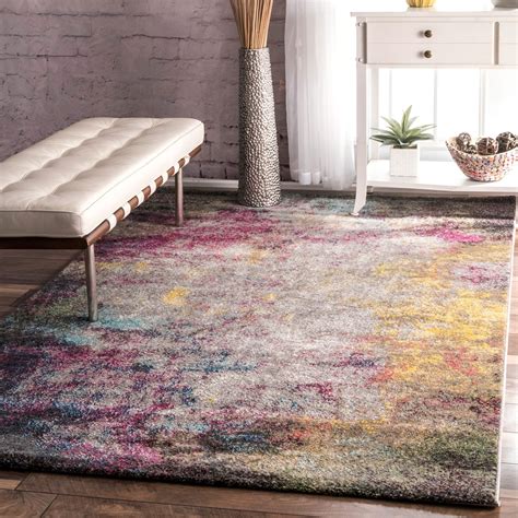 Nuloom Contemporary Abstract Multi Rug 5 X 8