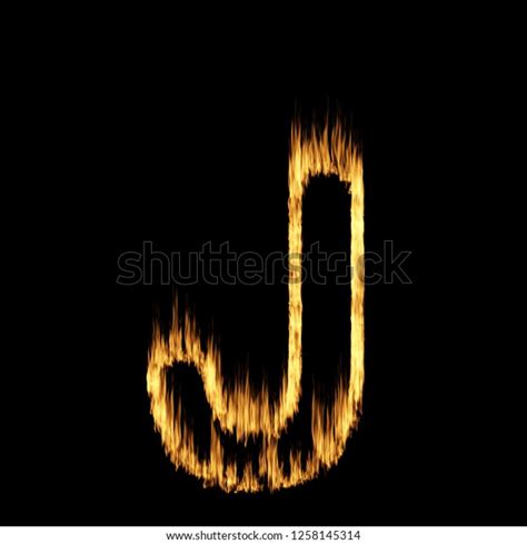 Burning Letters Fire Flame Digit Number Stock Illustration 1258145314