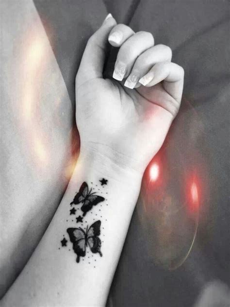 Cool butterflies and stars tattoo on foot. 20 Wrist Butterfly Tattoo Ideas That Can Never Go Wrong ...