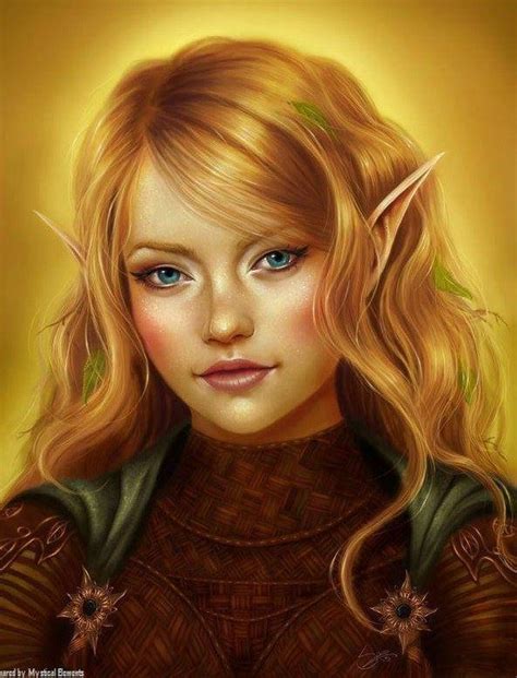 Blonde Female Elf Portrait Elves Fantasy Female Elf