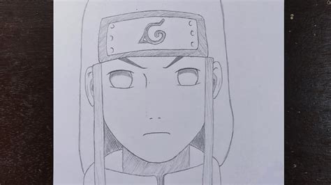 Easy Anime Drawing How To Draw Neji Hyuga Naruto Step By Step Youtube