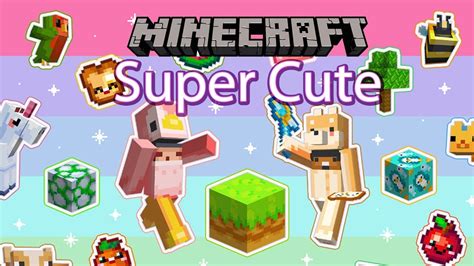 Minecraft Super Cute Texture Pack Review Gameplay Youtube
