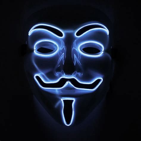 Glowing Anonymous Mask El Wire Craft