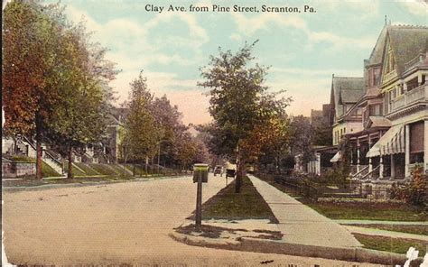 Clay Ave From Pine Street Scranton Pa Vintage Postcard Flickr