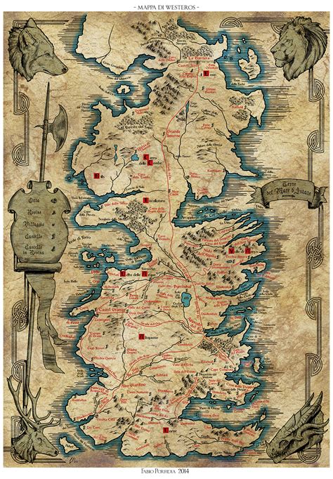 Mappa Westeros Lo Scrigno Di Carter