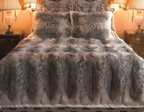 Lynx Fur Bedspread Fur Bedding Bed Spreads Fur Blanket