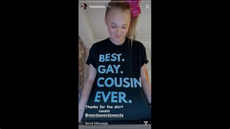 Jojo Siwa Wears Best Gay Cousin Ever Shirt Receives Support From Lgbtq Community