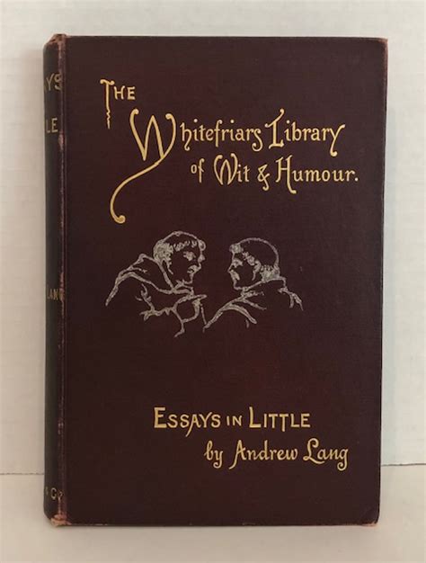 The Whitefriars Library Of Wit And Humour By Lang Andrew Near Fine