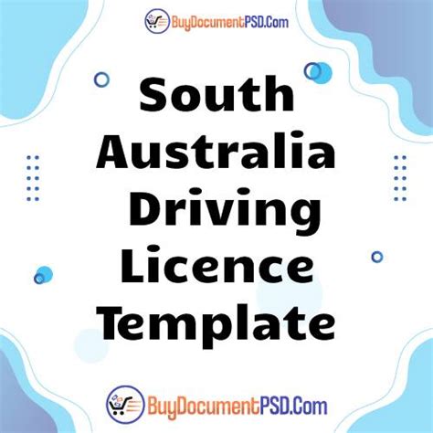 Buy South Australia Driving Licence Template Buy Document And Psd For