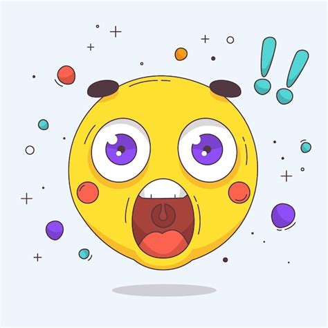 Free Vector Hand Drawn Shocked Emoji Illustration