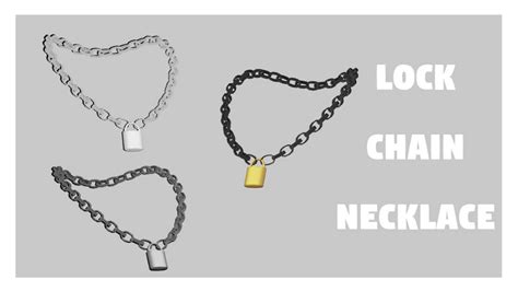 Mmdxdl Sims 4 Lock Chain Necklace By 8tuesday8 On Deviantart Sims 4