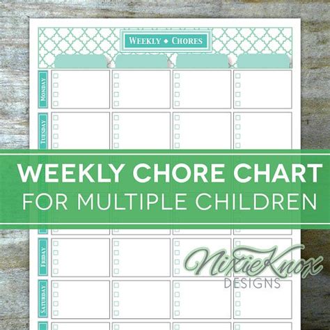 This Editable And Printable Weekly Chore Chart Is The Ticket To