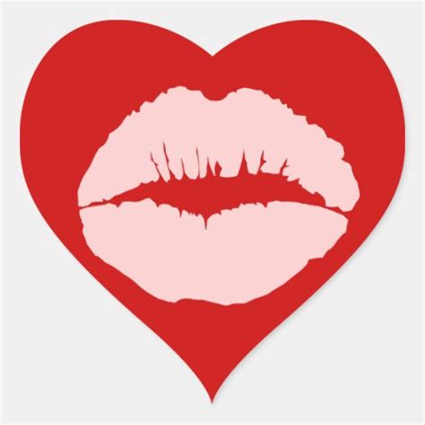 Pink Kissy Lips Sticker Zazzle