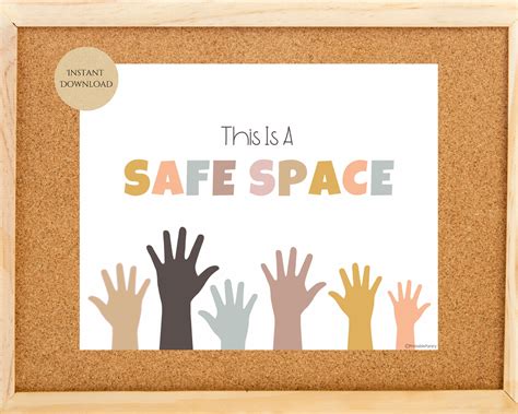 This Is A Safe Space Poster School Counselor Decor Classroom Etsy Uk