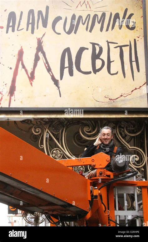 Alan Cumming At The Broadway Marquee Installation For His Upcoming One Man Interpretation Of