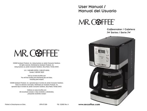 Mr Coffee User Manualnew Daily Offers