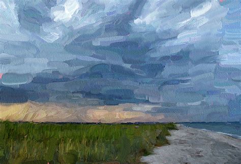 Simple Seaside Landscape Digital Art By Yury Malkov