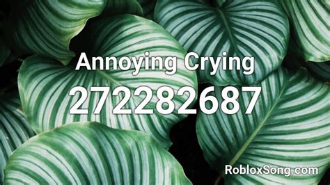 Crying Roblox Id