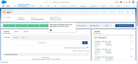 How To Create A Follow Up Task Under Opportunities In Salesforce