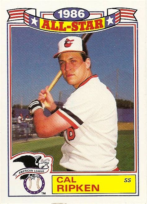 Maybe you would like to learn more about one of these? Orioles Card "O" the Day: Cal Ripken, Jr., 1987 Topps Glossy All-Stars #16
