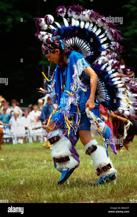 Dancer At Native American Indian Pow Wow Forksville Fairgrounds Sullivan County Pennsylvania