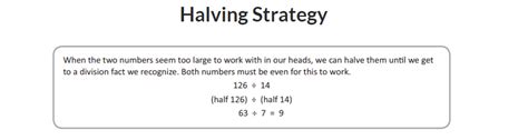 Halving Strategy Division Halting Time