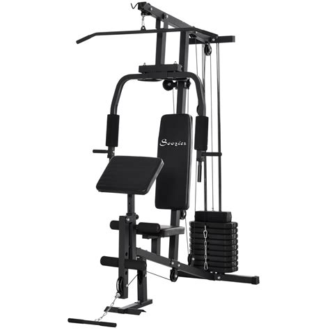 Soozier Multifunction Home Power Exercise Gym System Weight Training