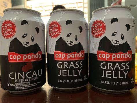 Cincau Panda Kaleng 1 Dus Isi 24 Grass Jelly Drink Minuman Cincau